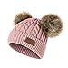 Produktbild Baby Schal Winter,Covermason Kinder Jungen und Mädchen Schal Haarballen Streifen Karikatur Plüsch Dick warm Schal