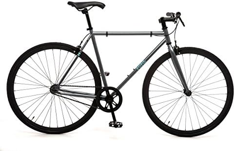 PUPiL Brand New Single Speed Bike Bicycle Cycles Fixie Fix Gear Flip-Flop Hub 700C (Grey, 58cm 5ft 11" - 6ft 2")