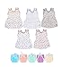 Sathiyas Baby Girls Gathered Dresses with Nappies (Pack of 10) (0-6Months) (Button1) RS.599.00