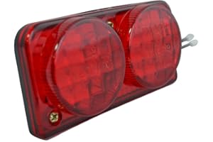 Alchemy Parts Motorbike LED Stop Tail Break Rear Light Red Lens Universal Thin Slim Homologated E-Marked for Custom Build Motorcycles and Scooters