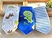 Bebedou Lovely Cotton Embroidered Bandana Bibs 6 Pack newborn gift pack super absorbent drool bibs , baby shower gifts , boys , girls, unisex (blue pack)