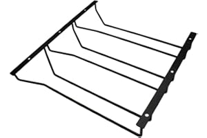 Abcsea 1 Pezzo Nero Porta Bicchiere di Vino, Supporto per Bicchiere di Vino, Porta Bicchiere da Vino Sospeso, Stemware Rack, 30 cm 3 File