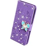 Glänzend Glitzer Strass UltraSlim Lederhülle Kompatibel mit Huawei P30