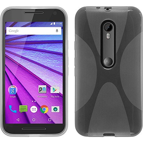 PhoneNatic Funda de silicona para Motorola Moto G 2015 3  Generation - X-Style transparente - Cover Cubierta   protector de pantalla