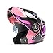 Produktbild Xing Hua home Halbhelme Doppelobjektiv Motorrad Helm/Helm Männer/Damen Sommer Sonnenschutz Facelift Helm/Vier Jahreszeiten General Helm (Color : Pink, Size : Black Tea Lens)