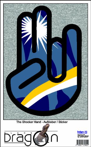 The Shocker Hand - Laptop Notebook Skin Sticker Cover Art Decal - 210x144 mm black Outline with Flag - Sweden