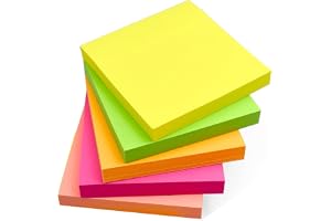 Sticky Notes, 4/5 Colour Paper, Multicolour Sticky Notes 76x76mm (Pack of 400 Sheets)