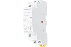 Wengart Contactor de CA doméstico WCT-25, contactos 2P 2NO AC230V 25A, más silencioso,más ahorro de energía, adecuado para electrodomésticos y cargas de motor