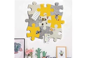 MCLEULLA Cork Board Tiles, Felt Bulletin Board Wall Puzzle Shape Pin Board w/Self Adhesive to Keep Memories Photos Memos Display Board Pads Pictures Drawing Goals Notes Home School Wall Decoration