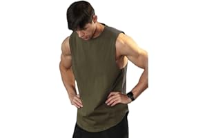 Viisendy Pro Canotte atletiche da Uomo Gilet Allenamento Bodybuilding Allenamento Camicie da Palestra T-Shirt Muscolare Senza Maniche Tagliata in Cotone