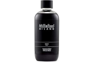 Millefiori Milano – Fragranza per Diffusore a Bastoncini 250 ml, Nero – Profumatore Ambiente Raffinato con Note Legnose e Intense