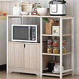 lyrlody Meuble de Rangement Cuisine Armoire de Cuisine Placard Étagère pour Four à Micro-Ondes Étagère de Cuisine Desserte de Cuisine Robuste Rack Cuisine Étagère de Rangement pour Cuisine