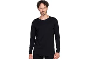 LAPASA 100% Merino Wool Men's Base Layer Top Long Sleeve Shirt Thermal Underwear Winter Sports Outdoor M29/M67 (1 Top)