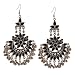 Zephyrr Fashion Oxidized Silver Afghani Tribal Dangler Hook Chandbali Earrings for Girls and Women RS.369.00