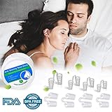Anti-snoring Device - Comfortable and Flexible Anti-snoring Plug - Easy Breathing, Reusable snoring Plug, Different Sizes, Unisex Anti-snoring Device, 8PCS,