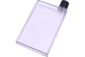 WGDPMGM Bouteille d'eau en Bouteille d'eau Plate Transparent Livre Portable Papier Papier d'eau Bouteille de Boisson Plate Bouteille d'eau Bouteille d'eau (Capacity : 350ML, Color : Transparent)