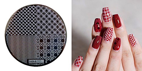 Nail Art DIY Stamping Image Metal Plate Stamp & Scrape Tool Square irregular pattern - FashionLife
