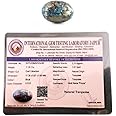 Real Original Firoza Turquoise Gemstone for Men and Women – Oval Shaped for Ring and Pendant Premium Turquoise Jewellery - The Stone of Compassion and Success 5.18 Carat