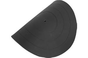 ERINGOGO Disco Copripiatto Giradischi in Gomma Siliconica Tappetino per Giradischi Vintage Nero