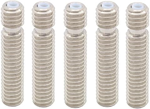 madridgadgetstore® 5 Pieces Ducting Tube Throat ESPARRAGO Thread Nozzle Nozzle Barrel 3 cm 30 mm with Teflon PTFE Liner Extruder Extruder for MK8 Makerbot 3d Leon Legio Lion Pro Stainless Steel Hotend 1.75 mm Printing 3d Printer 1.75 mm (M6 * 30 mm) Free Shipping
