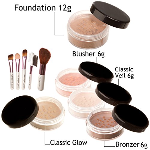 Mineralshack natural minerals COOL CARMEL foundation 10 Piece Set