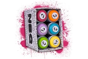 NBQ Packs Spray Paint Matte Finish Street Art RESTAURACIÓN Decoración DYV graffiti BAJA Presión (Basic Mix, 6)