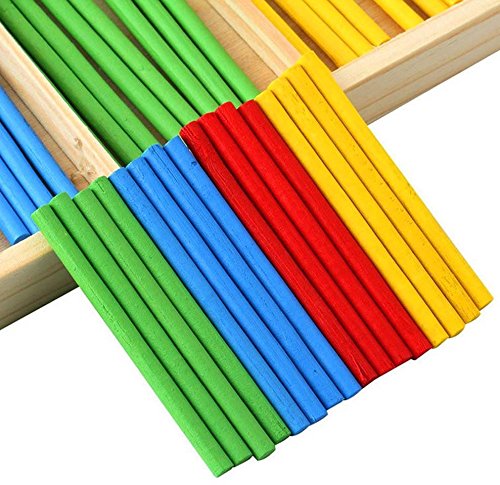 Habba-Babba Montessori Mathe Spielzeug aus Holz zum Zahlen lernen mit Rechen-Stäbchen, Bunt / Natur ab 3 Jahre für die frühe Motorik Entwicklung & Ausbildung ihres Kindes - 6