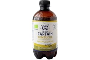 CAPTAIN KOMBUCHA PINEAPPLE PEACH SPLASH, Té de burbuja, 3 units X 400 ML