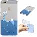 Produktbild Huawei P10 Lite Hülle, E-Unicorn Huawei P10 Lite Hülle Silikon Durchsichtig Tasche Foca Muster Ultra Slim Dünn TPU Bumper Transparent Schutzhülle Stoßfest Hochwertigem Zubehör Set Etui Schale Back Case Cover Rückseite