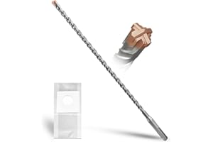 METOTY Foret SDS Plus 8 mm × 310 mm, avec 4 tranchants en carbure de tungstène, tête avec revêtement, foret à maçonnerie, foret à béton, pour pierre, béton, pierre naturelle, mur de brique