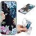 Produktbild 2X Handy Silikonhülle für Xiaomi Mi A2 Lite, Stoßfest Schutz Tasche Weich TPU Gel Bumper Etui Dünn Cover Case (Blume Elefant) Kratzfest Anti Fingerabdruck, mit 2 Tier Kable