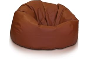 Ecopuf Sakwa M Poltrona Sacco in Ecopelle Pouf Imbottito con Doppia Cerniera Antiperdita 90x50cm