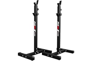 K-Sport Freestanding Barbell Squat Weight Rack & Bench Press Station with 180kg Capacity | Adjustable from 94-150cm | Home Gym Equipment | Bench Included | EU Made