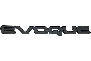 AUTOZOCO Emblema Adhesivo Evoque, Insignia Evoque Apto para Parte Trasera Autoadhesiva, Compatible con Range Rover, Pegatina Evoque, Plástico, 16 cm x 1.5 cm, Negro