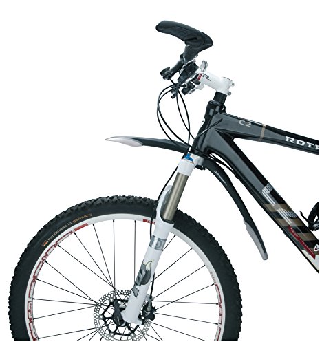Topeak Defender M1/M2 Set Mountainbike Schutzbleche für Lange Radtouren auf Dem Berg. Kompatibel zu Manitou Gabeln mit Sekundenschnelle Montage und Demontage, Black, One Size - 3