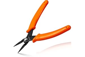 LEONTOOL Szczypce do nosa o długości 15 cm, specjalistyczne, szpiczasty nos, szczypce do nosa, końcówka o średnicy 1 mm, mini igła, łańcuszek do nosa, szczypce płaskie, gładkie szczęki, precyzyjne szczypce do produkcji biżuterii