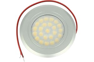 LEDLUX Mini Faretto Led Da Incasso 12V 24V 3W, Touch On/Off e Dimmer Direttamente da Faretto Stesso (Argento Satinato, Bianco Freddo 6000K)