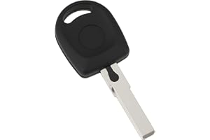 eMagTech Manuell nyckel HU66 ID48-blad T6 Transponder Ersättningsnyckel ej skuren Kompatibel med Volkswagen Polo 1998-2014