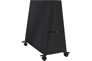 Fenghome Housse de protection pour table de ping-pong, étanche, avec fermeture éclair et boucle, indéchirable, en tissu Oxford 420D, 160 x (25-70) x 165 cm, noire