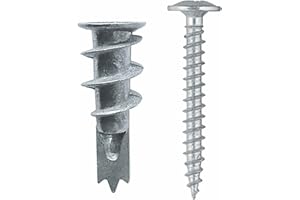 Falcon Workshop Supplies Ltd Pack of 10 Metal PLASTERBOARD Cavity Speed Plug FIXINGS with Screws