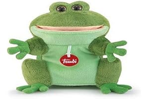 Trudi Puppets 29804 Handpuppe Frosch ca. 23 cm (Größe S), Stofftier aus hochwertigen Materialien, liebevolle Details, sehr flauschig und weich, waschbar, Kuscheltier und Puppe für Kinder, Grün