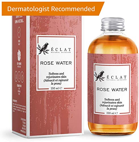 Acqua di Rose Eclat - Tonico per Viso Concentrato all'Acqua di Rose Naturale - Calma il Rossore, Rassoda ed Equilibra la Pelle Grassa - Pronto all'Uso + Leggermente Profumato