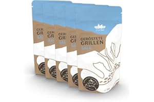 ‎ENTOSUS EntoSus – getrocknete und geröstete Grillen, Geschmack: Salz, 5x 20g, crunchy Snackgrillen, nachhaltiger Fleischersatz, Insekten als Protein Snack oder als Kochzutat, in Deutschland gezüchtet