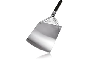 Grillfürst Pizzaheber aus Edelstahl, klappbar - Pizzaschaufel für Brot, Flammkuchen u. v. m., Pizzaschieber mit Einer Fläche von 24 x 25 cm