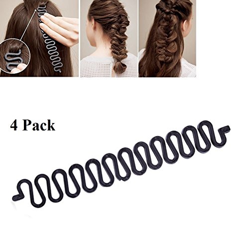 NALATI 4 Stücke Haarstyling Tool für Pferdeschwanz flechten Haar Styling Werkzeug - 3