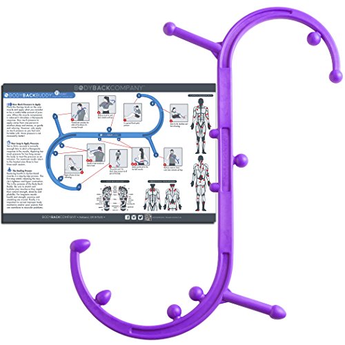 Body Back Buddy una Herramienta de Masaje para la Espalda con un Póster de Uso, una Terapia de Puntos Gatillo, Acupresión y Masajeador de Muscular Profundo, Alivio del Dolor para Todo el Cuerpo