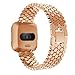 Produktbild Hunpta@ Mode Sport Metall Armband mit Metallverbindern für Fitbit Versa(174mm) (Roségold)