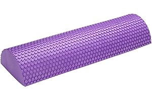 GENIKEER Schaumwalze Yoga Pilates Klein, Halbkreisformige Faszienrolle, Halb Runde Schaumstoffrollen Muskelmassaget - 30-45cm Muskelrolle Für Zuhause, Yoga Rolle Fitnessgerät Mit Massage Gleitpunkt