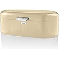Swan SWKA1014GRN Retro Bread Bin Cream, Generous Storage Capacity, Easy-Opening Lid, One Size