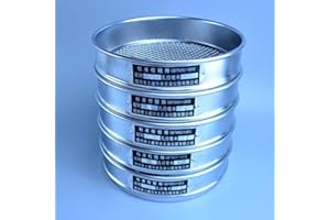 MMLFX Tamis de Laboratoire 1PC DIA 20cm à partir de 10Mesh à 200 Mesh en Acier Inoxydable chroming chroming Body Tamis Tamis Standard Test Standard (Capacity : 150 Mesh(0.1mm))